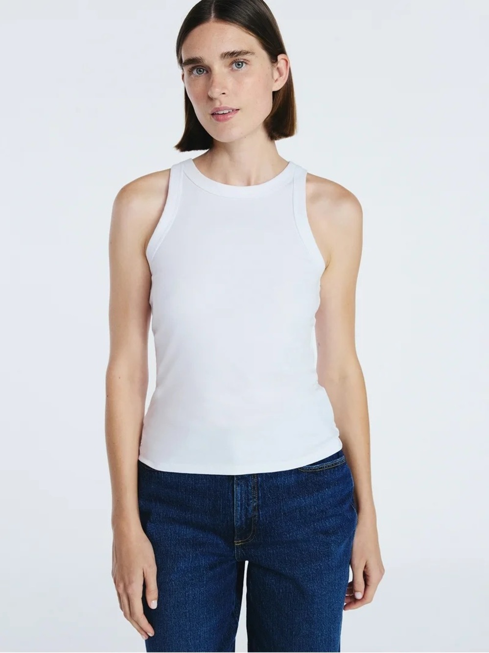 Free Assembly Women’s White Cutaway Tank Top